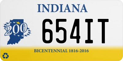 IN license plate 654IT