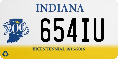 IN license plate 654IU