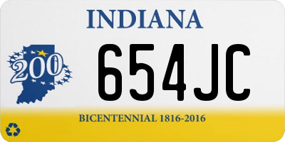 IN license plate 654JC