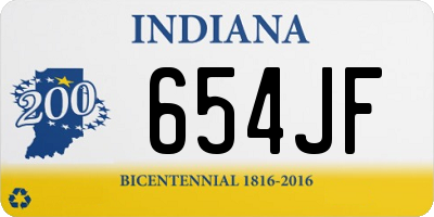 IN license plate 654JF