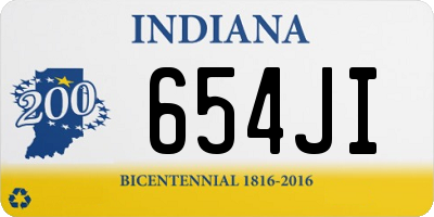 IN license plate 654JI