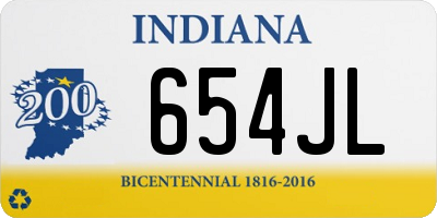 IN license plate 654JL