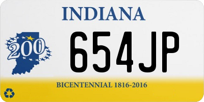 IN license plate 654JP