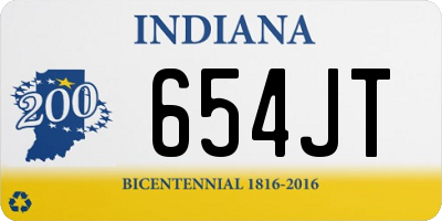 IN license plate 654JT