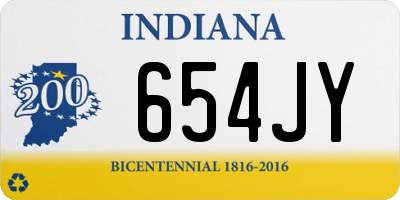 IN license plate 654JY