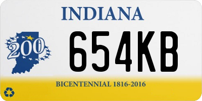 IN license plate 654KB