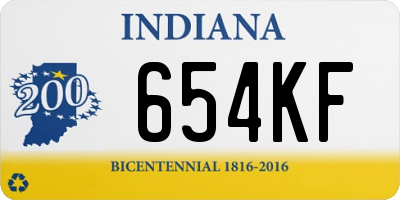 IN license plate 654KF