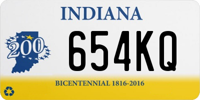 IN license plate 654KQ