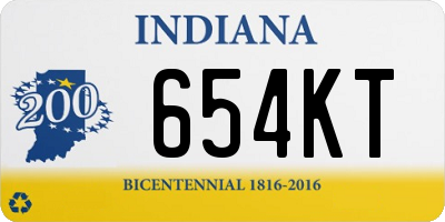 IN license plate 654KT