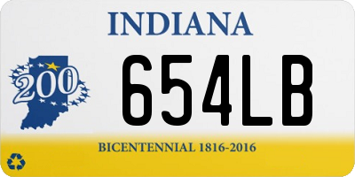 IN license plate 654LB