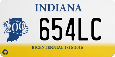 IN license plate 654LC