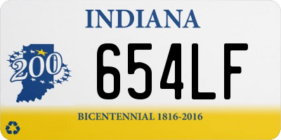 IN license plate 654LF