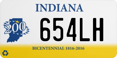 IN license plate 654LH