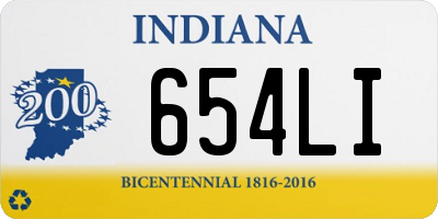 IN license plate 654LI
