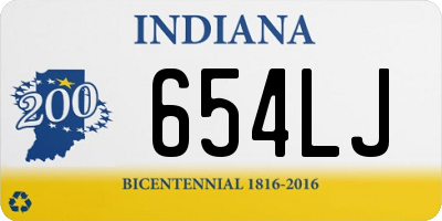 IN license plate 654LJ