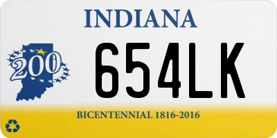 IN license plate 654LK