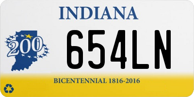 IN license plate 654LN