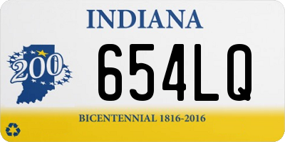 IN license plate 654LQ