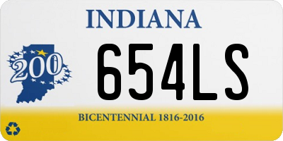 IN license plate 654LS