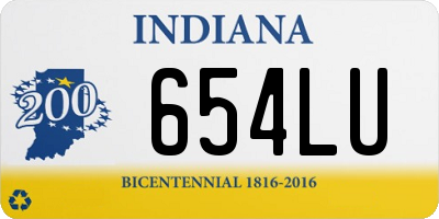 IN license plate 654LU