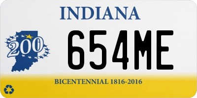 IN license plate 654ME