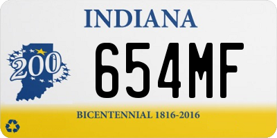 IN license plate 654MF