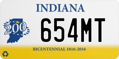 IN license plate 654MT