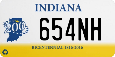 IN license plate 654NH