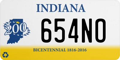 IN license plate 654NO