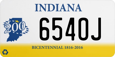 IN license plate 654OJ