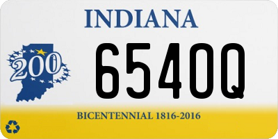 IN license plate 654OQ