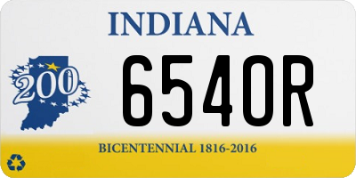 IN license plate 654OR