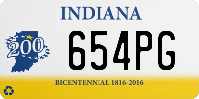 IN license plate 654PG