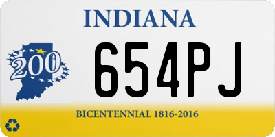 IN license plate 654PJ