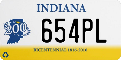 IN license plate 654PL