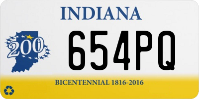 IN license plate 654PQ