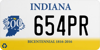 IN license plate 654PR