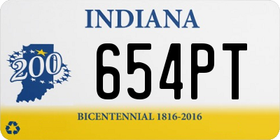 IN license plate 654PT