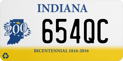 IN license plate 654QC