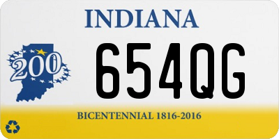 IN license plate 654QG