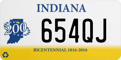 IN license plate 654QJ