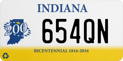 IN license plate 654QN