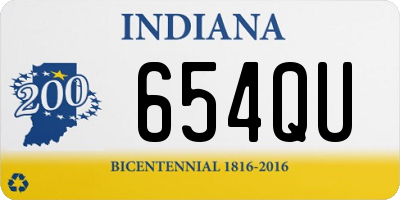 IN license plate 654QU