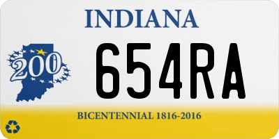 IN license plate 654RA