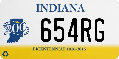 IN license plate 654RG