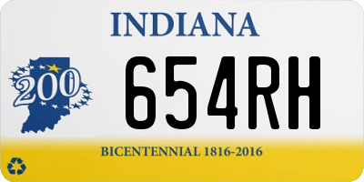 IN license plate 654RH