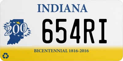 IN license plate 654RI