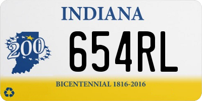 IN license plate 654RL