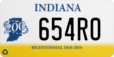 IN license plate 654RO