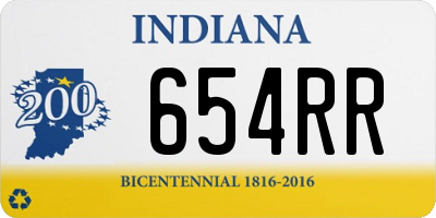 IN license plate 654RR